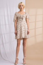 Load image into Gallery viewer, Floral Print Sweetheart Neck Bell Sleeve Mini Dress