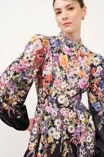 Load image into Gallery viewer, Long Puff Sleeve Floral Print Mini Dress