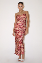 Load image into Gallery viewer, Paisley Print Satin Long Dress