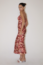 Load image into Gallery viewer, Paisley Print Satin Long Dress