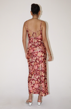 Load image into Gallery viewer, Paisley Print Satin Long Dress