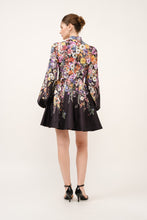 Load image into Gallery viewer, Long Puff Sleeve Floral Print Mini Dress