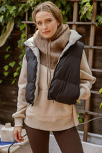 Load image into Gallery viewer, Reversible Zip Up Cropped Puffer Vest