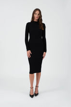 Load image into Gallery viewer, Mock Neck Bodycon Sweater Knit Midi Dress