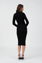 Load image into Gallery viewer, Mock Neck Bodycon Sweater Knit Midi Dress