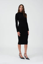 Load image into Gallery viewer, Mock Neck Bodycon Sweater Knit Midi Dress