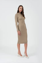 Load image into Gallery viewer, Mock Neck Bodycon Sweater Knit Midi Dress