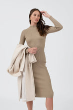 Load image into Gallery viewer, Mock Neck Bodycon Sweater Knit Midi Dress